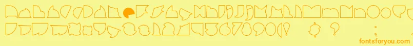 CallejeraFilete Font – Orange Fonts on Yellow Background