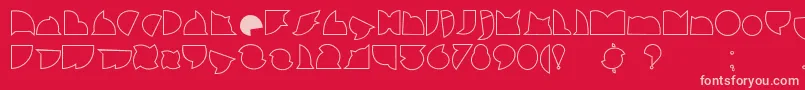 CallejeraFilete Font – Pink Fonts on Red Background