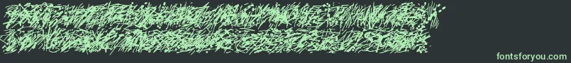 Pollock5ctt Font – Green Fonts on Black Background