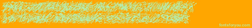 Pollock5ctt Font – Green Fonts on Orange Background