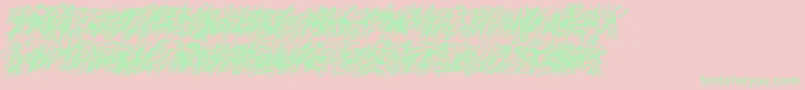 Pollock5ctt-Schriftart – Grüne Schriften auf rosa Hintergrund