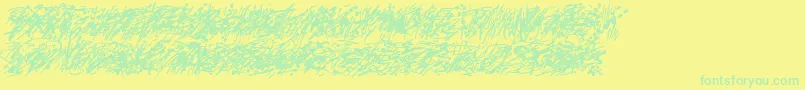 Czcionka Pollock5ctt – zielone czcionki na żółtym tle