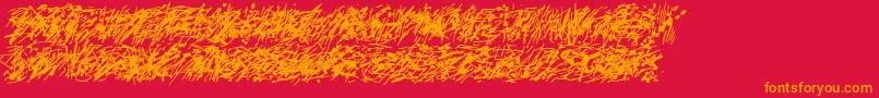 Pollock5ctt Font – Orange Fonts on Red Background