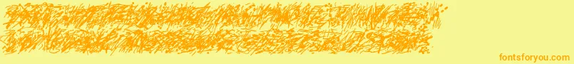 Pollock5ctt Font – Orange Fonts on Yellow Background