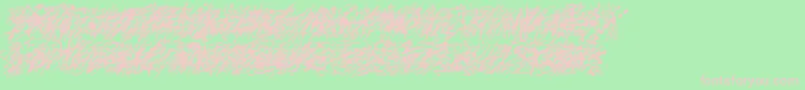 Pollock5ctt Font – Pink Fonts on Green Background