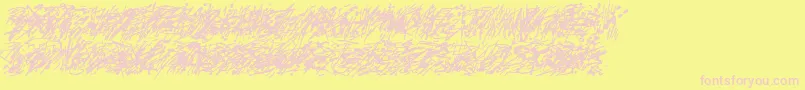 Pollock5ctt Font – Pink Fonts on Yellow Background