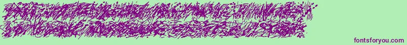 Pollock5ctt Font – Purple Fonts on Green Background
