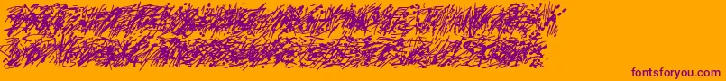 Pollock5ctt Font – Purple Fonts on Orange Background