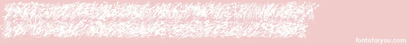 Pollock5ctt-Schriftart – Weiße Schriften auf rosa Hintergrund