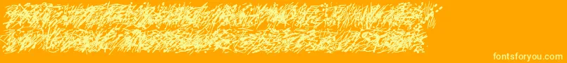 Pollock5ctt Font – Yellow Fonts on Orange Background