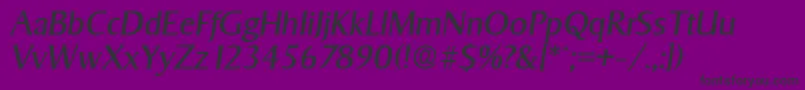 SigvarSerialRegularitalicDb Font – Black Fonts on Purple Background