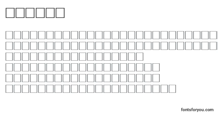 Vrfwfrフォント–アルファベット、数字、特殊文字