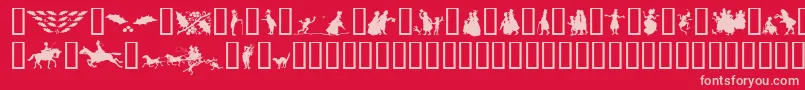 RacHoli Font – Pink Fonts on Red Background
