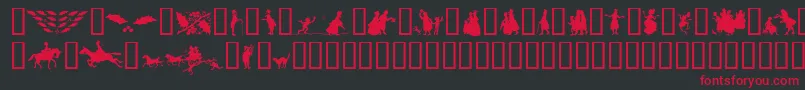 RacHoli Font – Red Fonts on Black Background