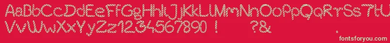 フォントBistort – 赤い背景に緑の文字