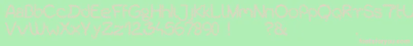 Bistort Font – Pink Fonts on Green Background