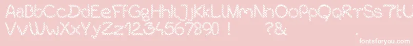 Bistort Font – White Fonts on Pink Background