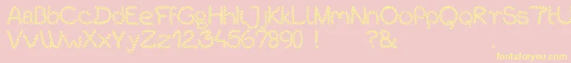 Bistort Font – Yellow Fonts on Pink Background