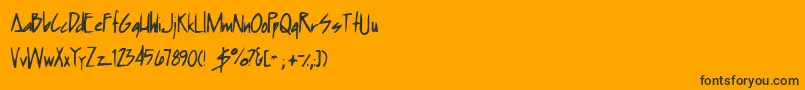 Humpbunny Font – Black Fonts on Orange Background