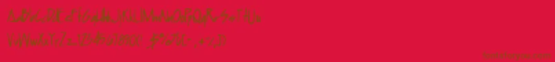 fuente Humpbunny – Fuentes Marrones Sobre Fondo Rojo