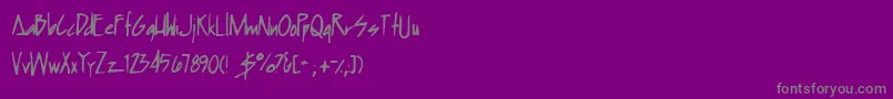 Humpbunny Font – Gray Fonts on Purple Background