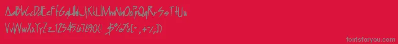 Шрифт Humpbunny – серые шрифты на красном фоне