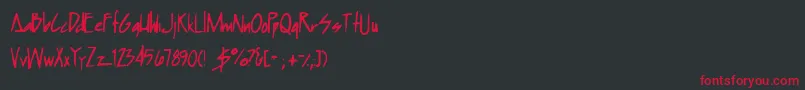 Humpbunny Font – Red Fonts on Black Background