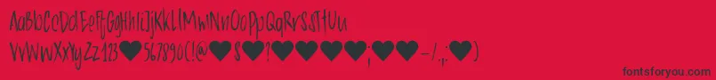 DkChocolatte Font – Black Fonts on Red Background