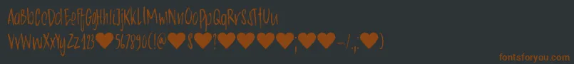 DkChocolatte Font – Brown Fonts on Black Background