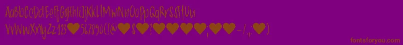 DkChocolatte Font – Brown Fonts on Purple Background