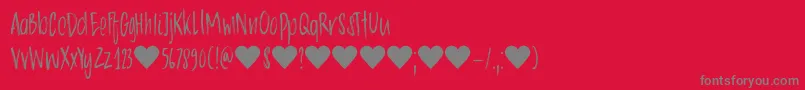 DkChocolatte Font – Gray Fonts on Red Background