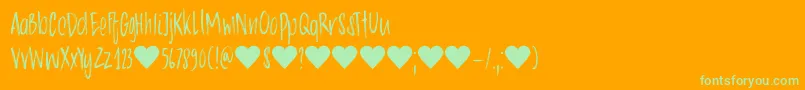 DkChocolatte Font – Green Fonts on Orange Background