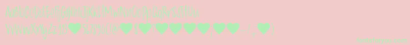 DkChocolatte Font – Green Fonts on Pink Background