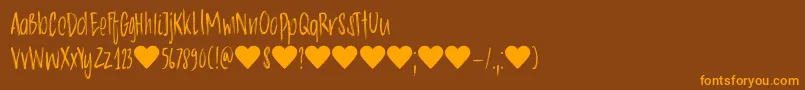 DkChocolatte Font – Orange Fonts on Brown Background