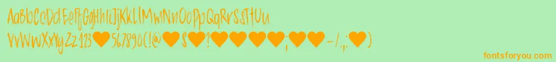 DkChocolatte Font – Orange Fonts on Green Background