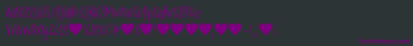 DkChocolatte Font – Purple Fonts on Black Background