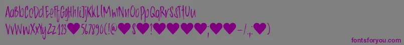 DkChocolatte Font – Purple Fonts on Gray Background