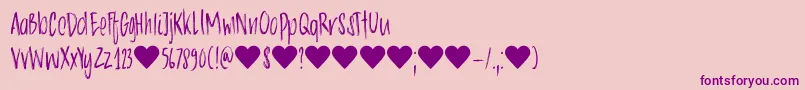 DkChocolatte Font – Purple Fonts on Pink Background