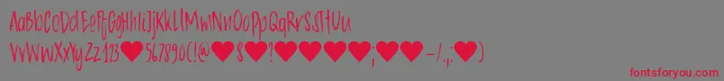 DkChocolatte Font – Red Fonts on Gray Background