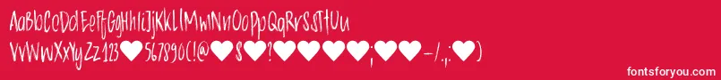 DkChocolatte Font – White Fonts on Red Background