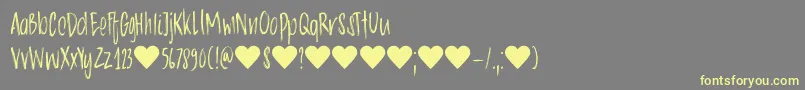 DkChocolatte Font – Yellow Fonts on Gray Background