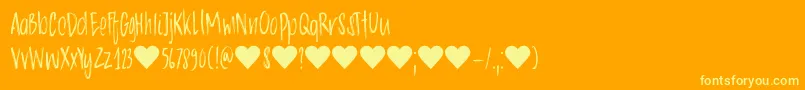 DkChocolatte Font – Yellow Fonts on Orange Background