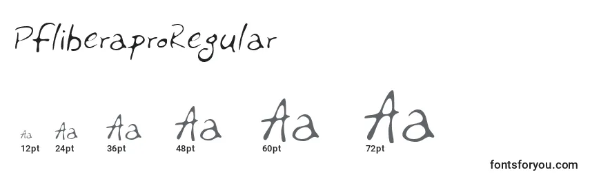 Размеры шрифта PfliberaproRegular