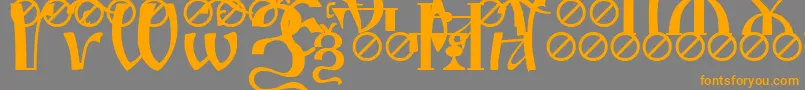 IrmologionSlovotitled Font – Orange Fonts on Gray Background