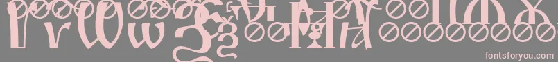 Шрифт IrmologionSlovotitled – розовые шрифты на сером фоне