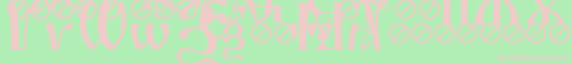 IrmologionSlovotitled Font – Pink Fonts on Green Background