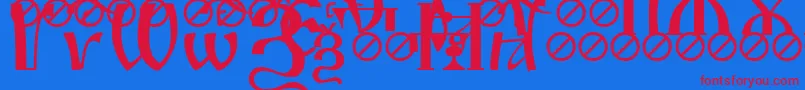 IrmologionSlovotitled Font – Red Fonts on Blue Background