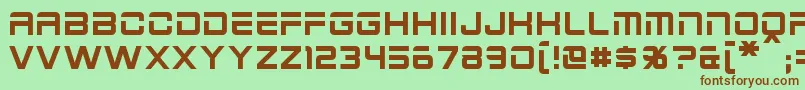 2015Cruiser-fontti – ruskeat fontit vihreällä taustalla
