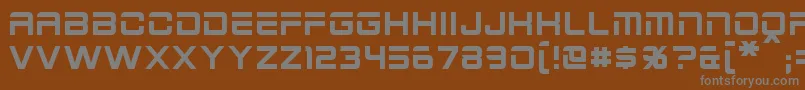 フォント2015Cruiser – 茶色の背景に灰色の文字
