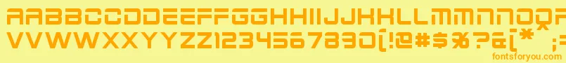 2015Cruiser Font – Orange Fonts on Yellow Background